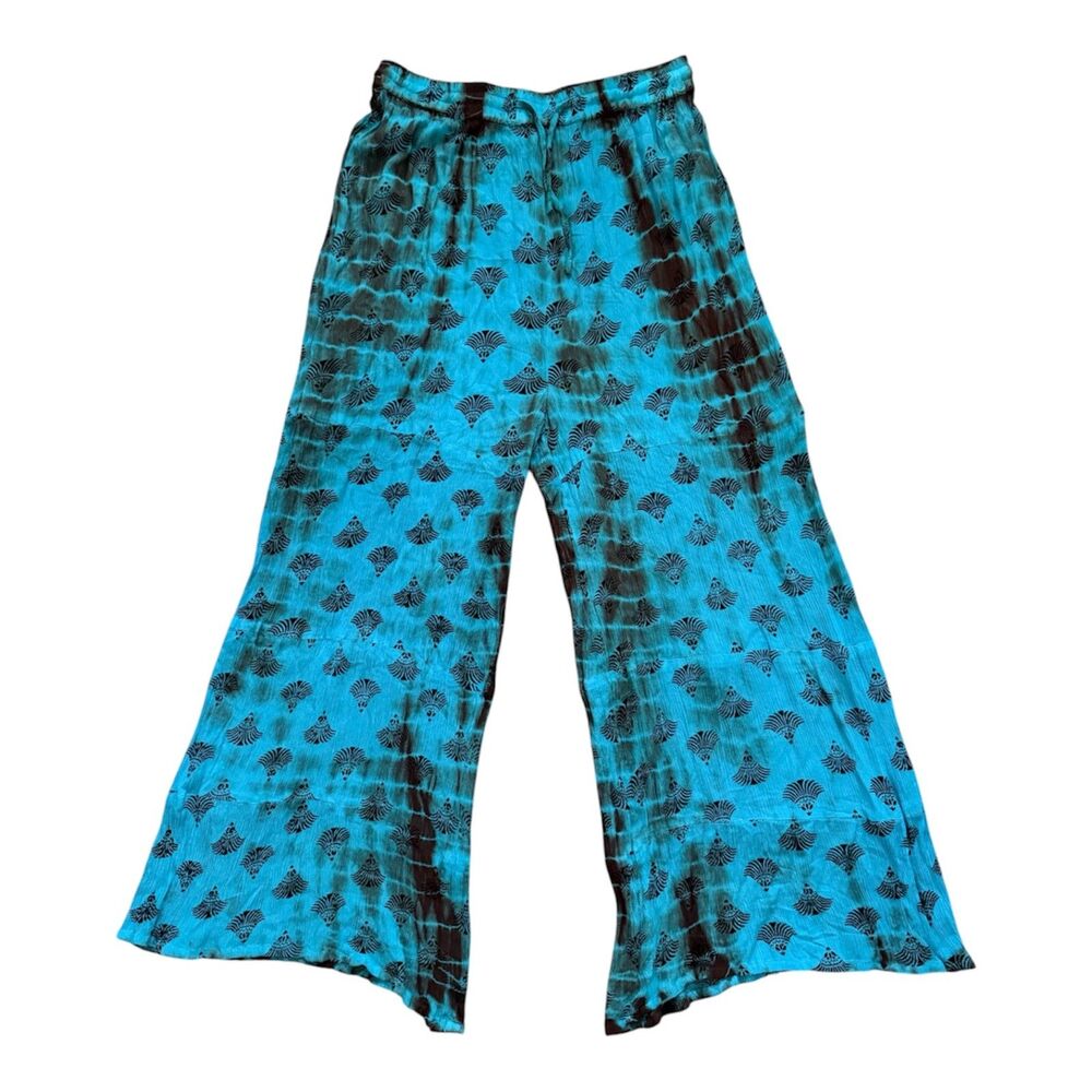 Earthbound Trading Flowy Flare Boho Palazzo Pants Size Large